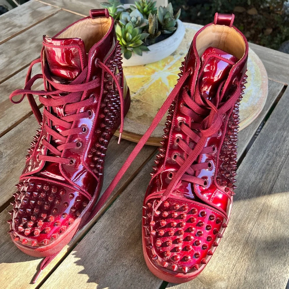 Christian Louboutin | Shoes | Apple Red Christian Louboutin Spiked